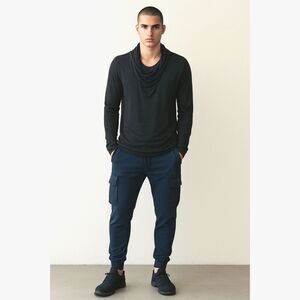 NWT  ASRV Black Gym Running Basketball Jogger Sweatpants Pants   Mens Size XS